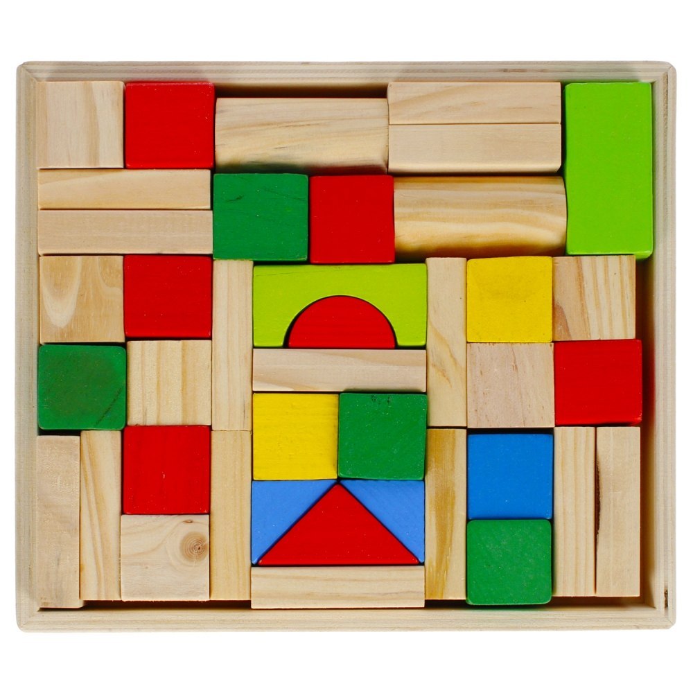 PLATEAU COULEUR BLOCS DE BOIS MEGA CREATIVE 482399